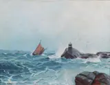 Thorolf Holmboe, Losskøyte ved en varde