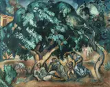 Othon Friesz, Hageparti med figurer, 1919, Olje på lerret