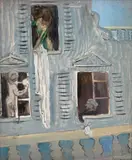 Per Krohg, Vindusvask i Paris, 1927, Olje på plate