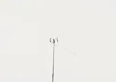 Jan Groth, Komposisjon, 1988, Kullstift på hvit kartong