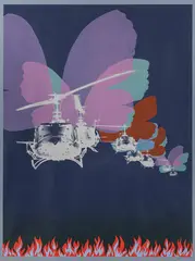 Per Kleiva, Amerikanske sommarfuglar, 1971, Serigrafi, lysmål