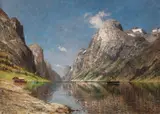 Adelsteen Normann, Fjordlandskap med dampbåt