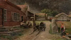 Nikolai Ulfsten, Fogden kommer, 1884, Olje på lerret