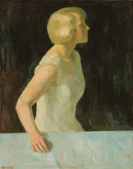 Erik Werenskiold, Blondinen, 1929, Olje på lerret