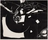 Per Inge Bjørlo, Tjernobyl Fugl II, 1986, Linoleumssnitt