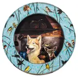 Ernst Billgren, Vänner i köket, Olje på plate, mosaikkfliser