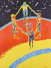Frans Widerberg, Himmelvandrere, Tretrykk, etsning