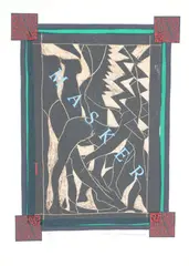 Jens Johannessen, Mappe Maskerader, Litografi
