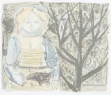 Kai Fjell, Pike med katt, Serigrafi