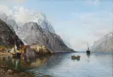 Anders Askevold, Fjordlandskap, 1894, Olje på lerret