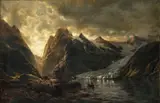Carl Oesterley, Ved isbreen, Olje på lerret