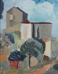 Fra Frankrike by Ragnhild Kaarbø, Olje på plate, sold Dec 2019