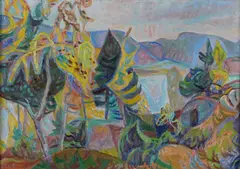Aage Storstein, Høstlandskap, 1944, Olje på lerret