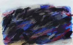 Carl Nesjar, Svarte svaberg, Blandingsteknikk