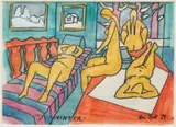 Vinter by Kai Fjell, 1979, Akvarell, sold Jun 2019