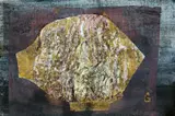Benny Motzfeldt, Gullfisk, 1990, Blandingsteknikk og collage på papir