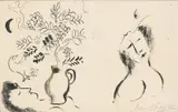 Vase aux Amoureux by Marc Chagall, Litografi, sold Jun 2019