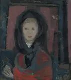 Kai Fjell, Kvinne med svart sjal, Olje på lerret