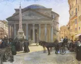 Eilif Peterssen, Fra Pantheon-plassen, Roma