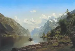 Johan Fredrik Eckersberg, Fra Hardangerfjorden, 1867, Olje på lerret