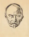 Edvard Munch, Christian Sinding, Litografi trykket i svart på middels tynt gulhvitt papir
