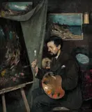 Theodor Kittelsen, Selvportrett i atelieret