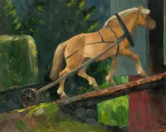 Erik Werenskiold, Høylasset, 1932, Olje på lerret