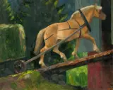 Erik Werenskiold, Høylasset, 1932, Olje på lerret