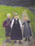 Helga Marie Ring Reusch, Småbarns brudeferd, 1893, Olje på lerret