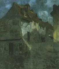 Frits Thaulow, Måneskinn, Olje på lerret