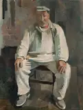 Carl von Hanno, Fransk murer, 1933, Olje på lerret