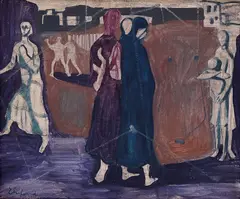 Arne Ekeland, Figurkomposisjon, Olje på plate