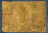 Anna-Eva Bergman, Gullspeil mot blå fond, 1959, Olje og metallfolie på lerret
