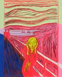 The Scream (After Munch) by Andy Warhol, Serigrafi trykket i mange farger på Lenox Museum Board, sold May 2019