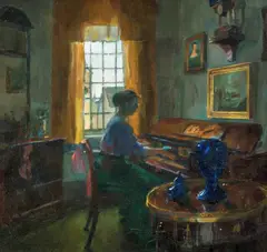 Harriet Backer, Lavendler, 1914, Olje på lerret