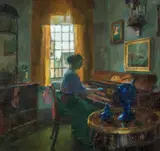 Harriet Backer, Lavendler, 1914, Olje på lerret