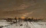 Ludvig Munthe, Landskap i aftenbelysning, vinter