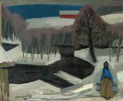 Erling Enger, Landskap, 1941, Olje på lerret
