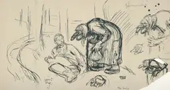 Askeladden og trollkjerring by Erik Werenskiold, Penn på papir, sold Dec 2018