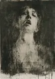 Odd Nerdrum, Studie for fem syngende kvinner, Litografi