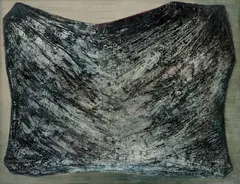 Anna-Eva Bergman, No 1 - 1957 Fjell, Olje og metallfolie på lerret