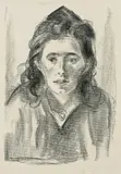 Edvard Munch, Ung Gatepike, Litografi trykket i svart på middels tynt gulhvitt papir