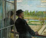Vår, maleren Karl Nordström by Christian Krohg, Olje på lerret, sold Jun 2018