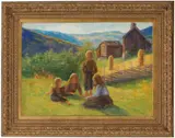 Marie Hauge, Lekende barn, 1893, Olje på lerret