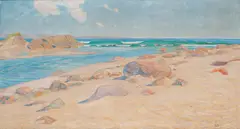 Per Gjemre, Fra Kvalbein, Jæren, 1919, Olje på lerret