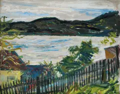 Henrik Sørensen, Ettermiddag ved Holmsbu, Olje på mahogniplate
