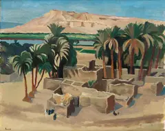 Axel Revold, Landsby ved Karnak, Olje på lerret