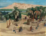 Axel Revold, Landsby ved Karnak, Olje på lerret