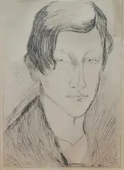 Tulla Larsen, Portrett av Arne Kavli, Radering, lysmål