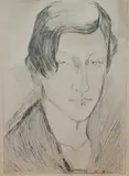 Tulla Larsen, Portrett av Arne Kavli, Radering, lysmål